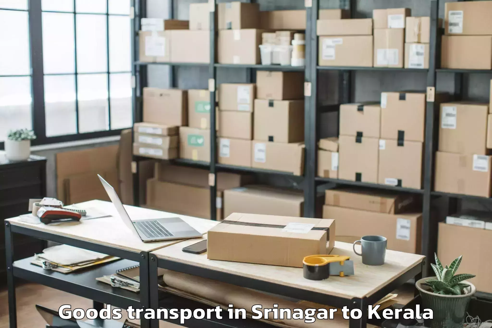 Top Srinagar to Paravur Goods Transport Available